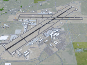 Spokane International Airport 10km 3D 模型