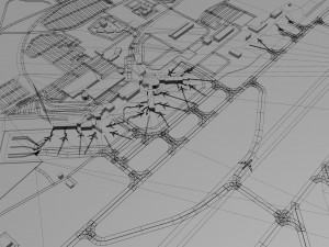 Spokane International Airport 10km 3D 模型