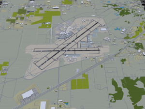 Spokane International Airport 10km 3D 模型