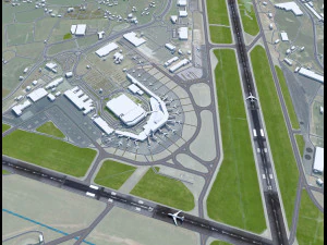 Stavanger Airport 12km 3D Model