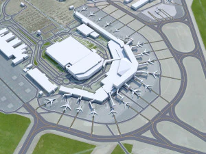 Stavanger Airport 12km 3D Model