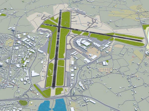 Stavanger Airport 12km 3D Model