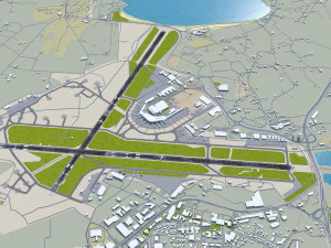 Stavanger Airport 12km 3D Model