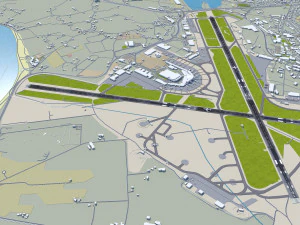 Stavanger Airport 12km 3D Model
