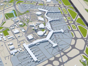 Stockholm Arlanda Airport 15km 3D Model