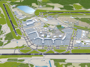 Stockholm Arlanda Airport 15km 3D Model