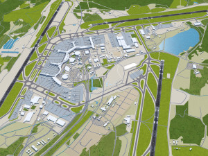 Stockholm Arlanda Airport 15km 3D Model