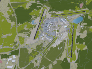 Stockholm Arlanda Airport 15km 3D Model
