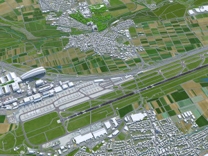 Stuttgart Airport 10km Modello 3D