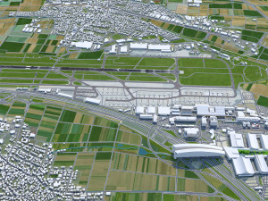 Stuttgart Airport 10km Modello 3D