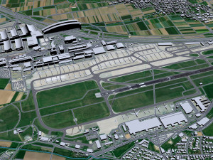 Stuttgart Airport 10km Modello 3D