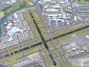 Sydney Airport 10km 3D Model