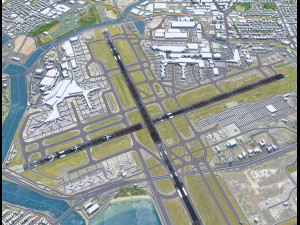 Sydney Airport 10km 3D Model