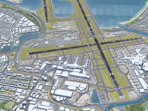Sydney Airport 10km 3D Model