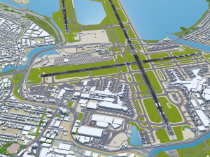 Sydney Airport 10km 3D Model
