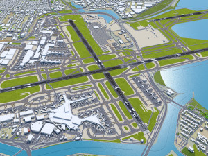 Sydney Airport 10km 3D Model