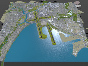 Sydney Airport 10km 3D Model