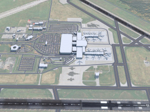 Syracuse Hancock Airport 10km 3D Модель