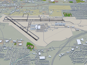 Syracuse Hancock Airport 10km 3D Модель
