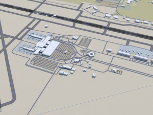 Syracuse Hancock Airport 10km 3D Модель