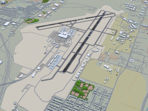 Syracuse Hancock Airport 10km 3D Модель
