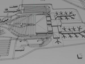 Syracuse Hancock Airport 10km 3D Модель