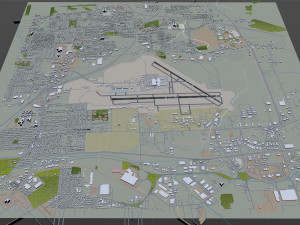 Syracuse Hancock Airport 10km 3D Модель