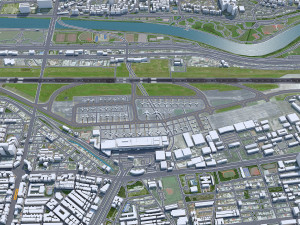 Taipei Songshan Airport 5km Modello 3D