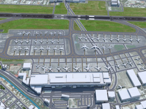 Taipei Songshan Airport 5km 3D 模型