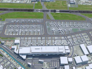 Taipei Songshan Airport 5km 3D Model