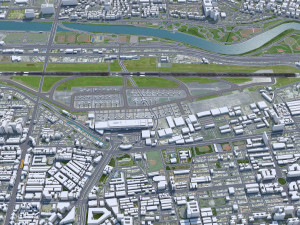 Taipei Songshan Airport 5km 3D 模型