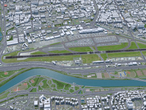 Taipei Songshan Airport 5km 3D 模型