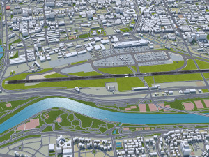 Taipei Songshan Airport 5km 3D 模型