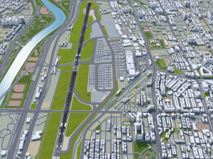 Taipei Songshan Airport 5km 3D 模型