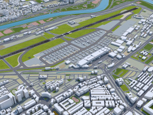Taipei Songshan Airport 5km 3D 模型
