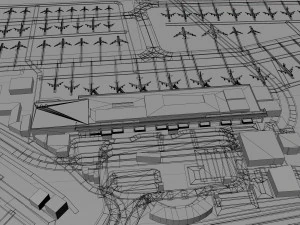 Taipei Songshan Airport 5km 3D Model