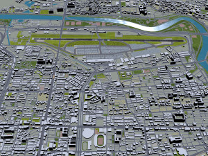 Taipei Songshan Airport 5km 3D 模型