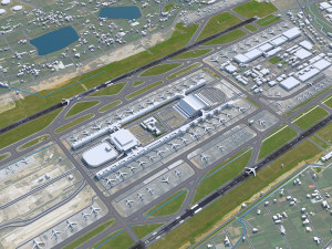 Taiwan Taoyuan Airport 10km 3D Model