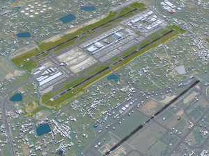 Taiwan Taoyuan Airport 10km Modelo 3D
