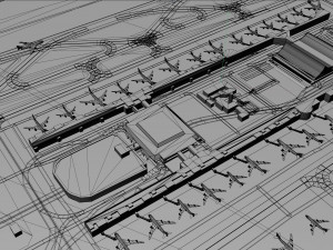 Taiwan Taoyuan Airport 10km Modelo 3D