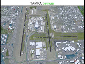 Tampa Airport 10km 3D Model
