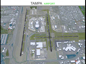 Aeroporto de Tampa 10 km Modelo 3D