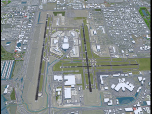 Tampa Airport 10km 3D Model