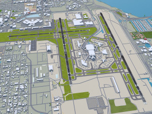 Tampa Airport 10km 3D Model