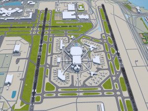 Tampa Airport 10km 3D Model