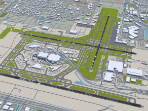 Tampa Airport 10km 3D Model
