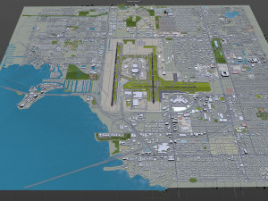 Tampa Airport 10km 3D Model