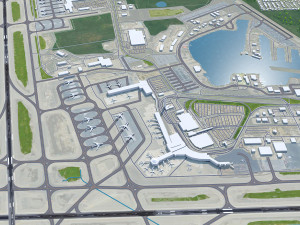 Ted Stevens Anchorage Airport 20km 3D Model