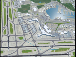 Ted Stevens Anchorage Airport 20km 3D Model