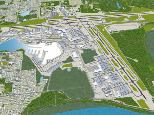 Ted Stevens Anchorage Airport 20km 3D Model